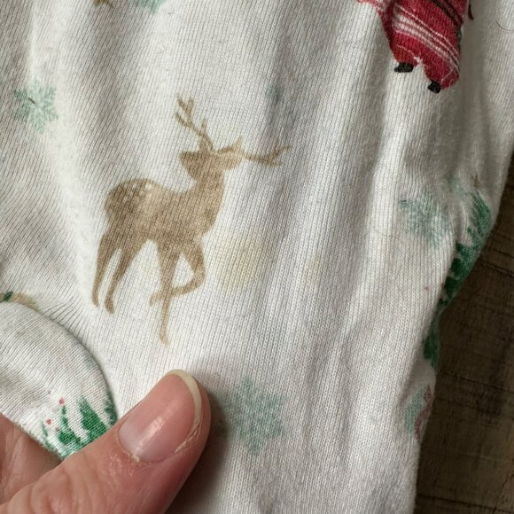 Rabbit + Bear Long Sleeve Christmas Pajamas Zip Front Organic Cotton 24 months - Picture 7 of 9